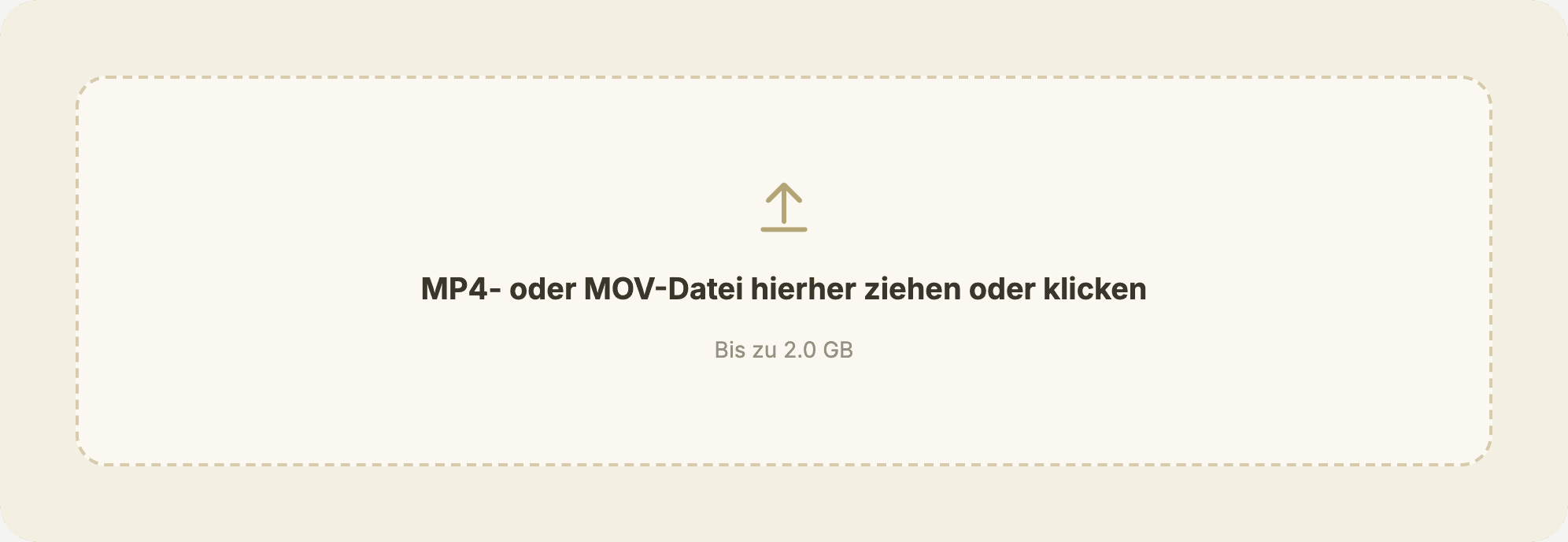 SermonPeak Upload-Bereich: Predigt per Drag & Drop oder Dateiauswahl hochladen